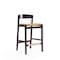 Manhattan Comfort Klismos Counter Stool in Camel and Dark Walnut (Set of 2) 2-CS007-CL - alternate 2